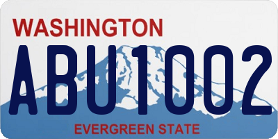 WA license plate ABU1002
