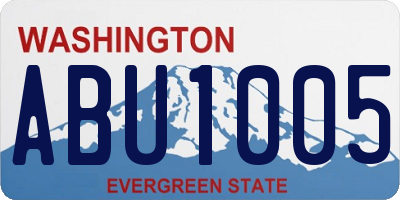 WA license plate ABU1005