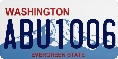 WA license plate ABU1006