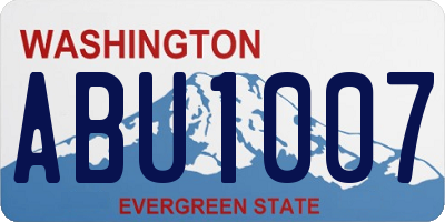 WA license plate ABU1007