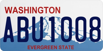 WA license plate ABU1008