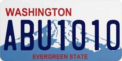 WA license plate ABU1010