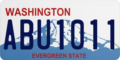 WA license plate ABU1011