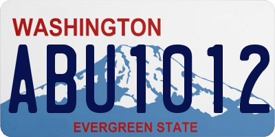 WA license plate ABU1012