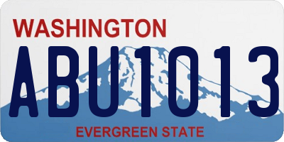 WA license plate ABU1013