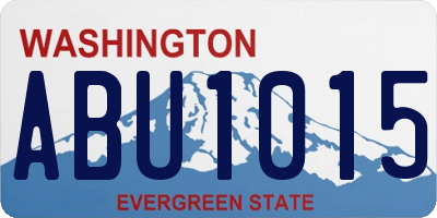 WA license plate ABU1015