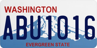 WA license plate ABU1016