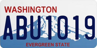 WA license plate ABU1019