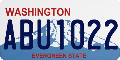 WA license plate ABU1022