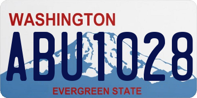WA license plate ABU1028