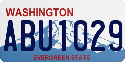 WA license plate ABU1029