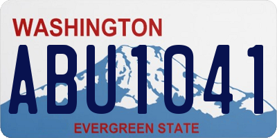 WA license plate ABU1041