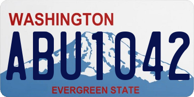 WA license plate ABU1042
