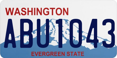 WA license plate ABU1043
