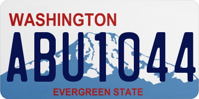 WA license plate ABU1044