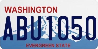 WA license plate ABU1050