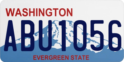 WA license plate ABU1056