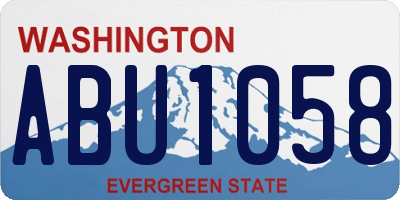 WA license plate ABU1058