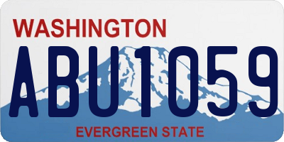 WA license plate ABU1059