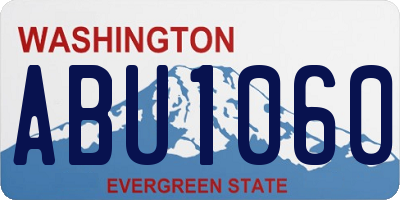 WA license plate ABU1060