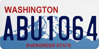 WA license plate ABU1064