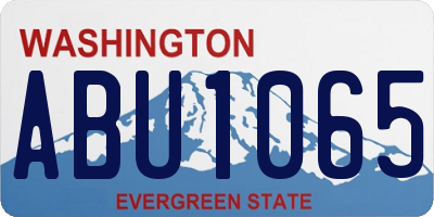 WA license plate ABU1065