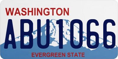 WA license plate ABU1066