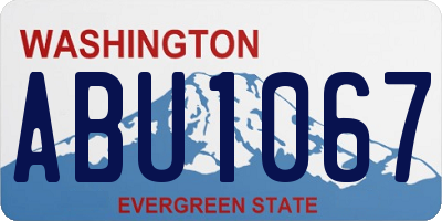 WA license plate ABU1067