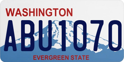 WA license plate ABU1070