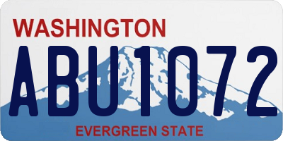 WA license plate ABU1072
