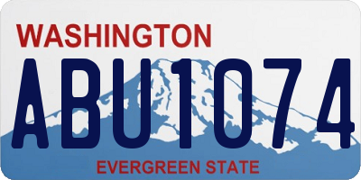WA license plate ABU1074