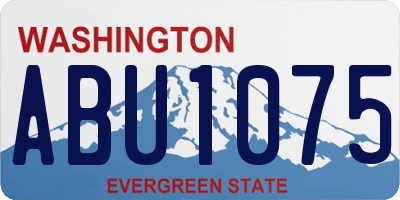 WA license plate ABU1075