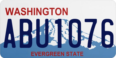 WA license plate ABU1076