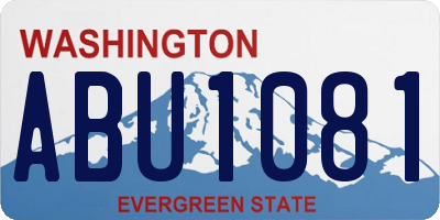 WA license plate ABU1081