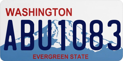 WA license plate ABU1083