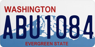 WA license plate ABU1084