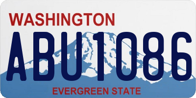 WA license plate ABU1086