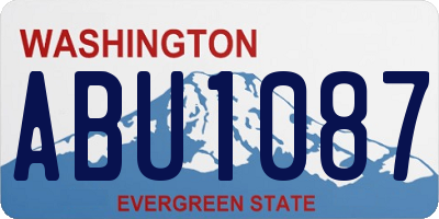 WA license plate ABU1087