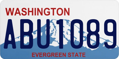 WA license plate ABU1089