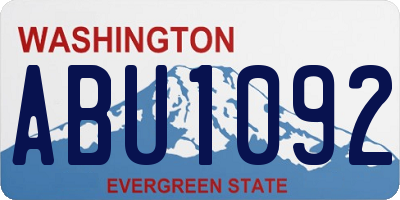 WA license plate ABU1092
