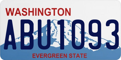 WA license plate ABU1093