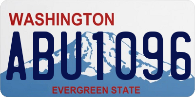 WA license plate ABU1096