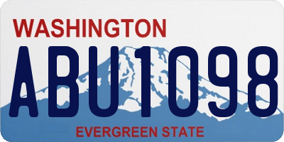 WA license plate ABU1098