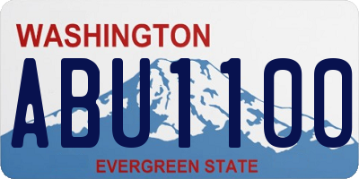 WA license plate ABU1100