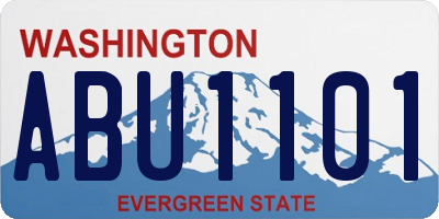 WA license plate ABU1101