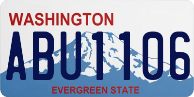 WA license plate ABU1106