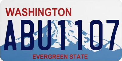WA license plate ABU1107