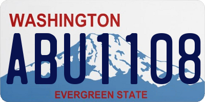 WA license plate ABU1108
