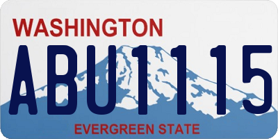 WA license plate ABU1115