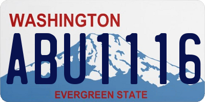 WA license plate ABU1116